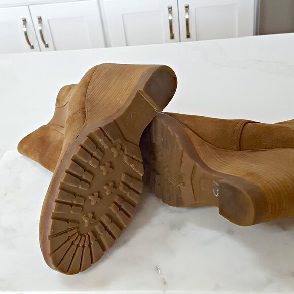 MICHAEL KORS THEA SUEDE WEDGE BOOTIE SZ 8 - Picture 3 of 5